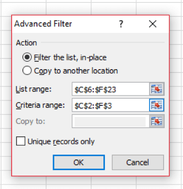 excel for mac filter error